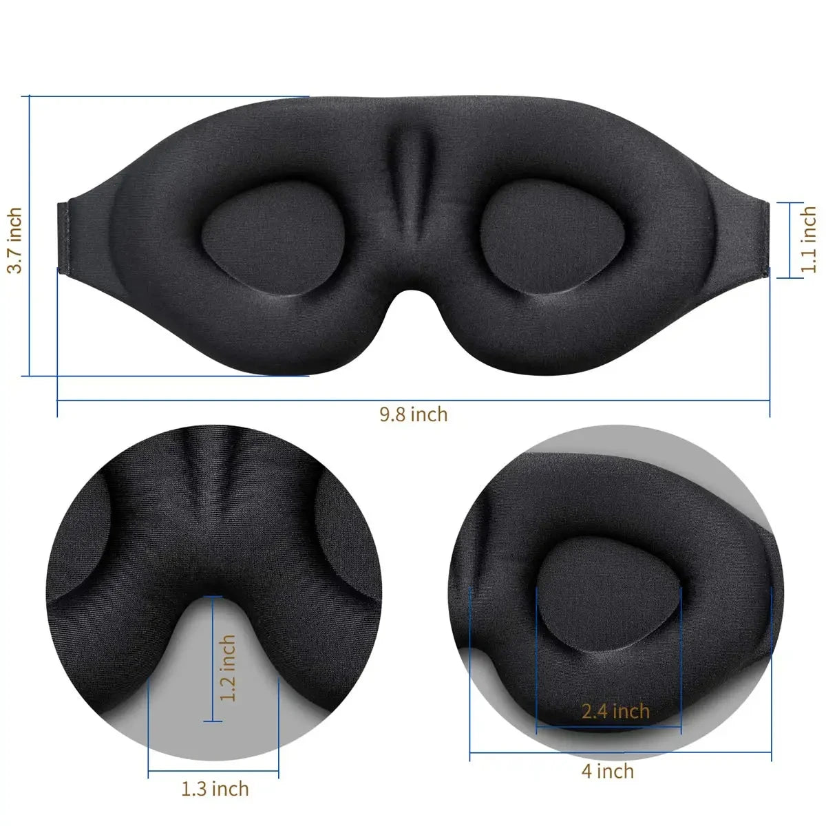 Echo Rest 3D Comfort Sleep Mask – Total Darkness, Pressure-Free Design for Deep Sleep